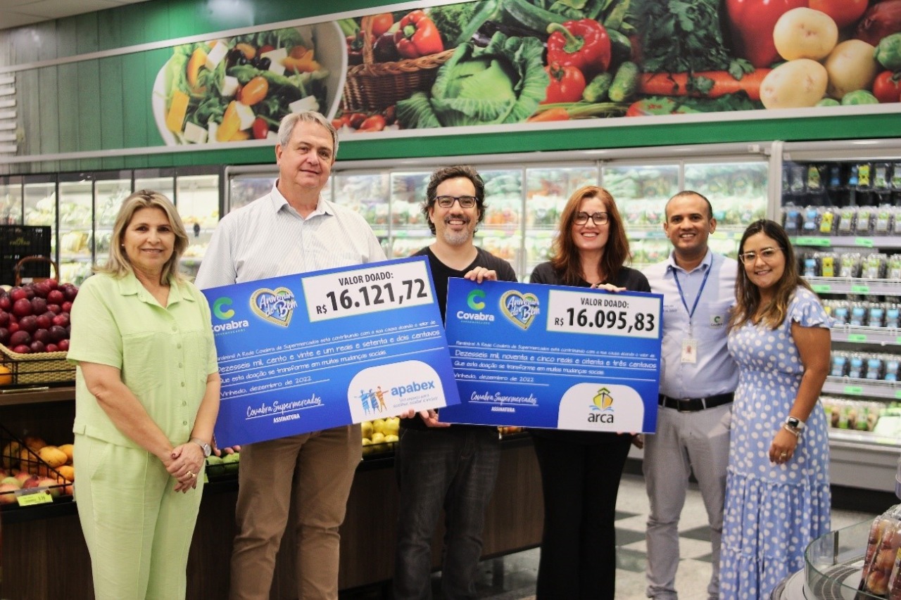 Covabra Supermercados doa R$ 32,2 mil para instituições de Vinhedo